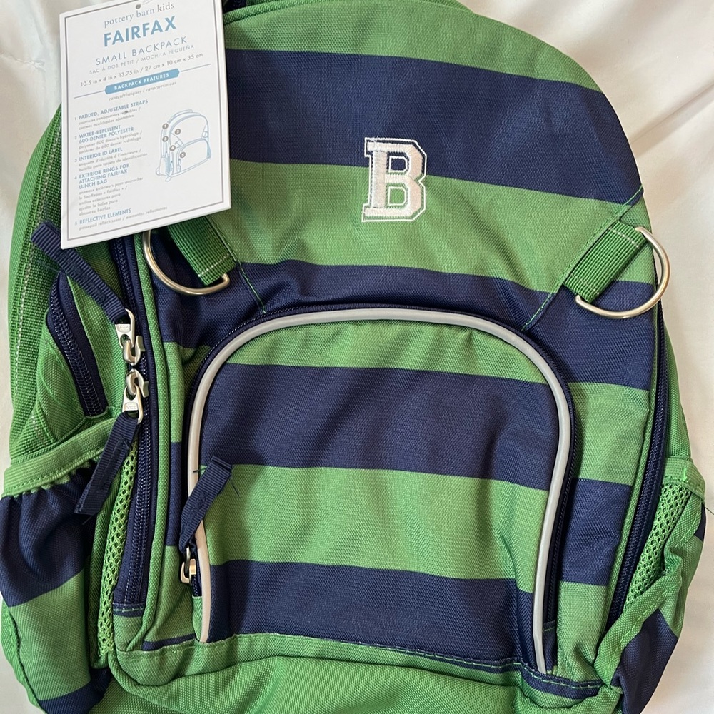 PB monogrammed “B” backpack. Size small, great for pre-k or kindergarten.